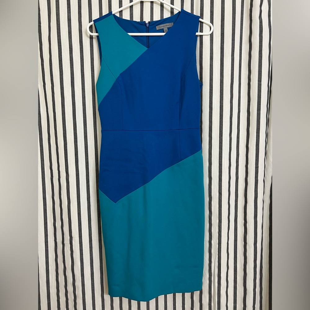 Size 4 Color Block Sheath Dress